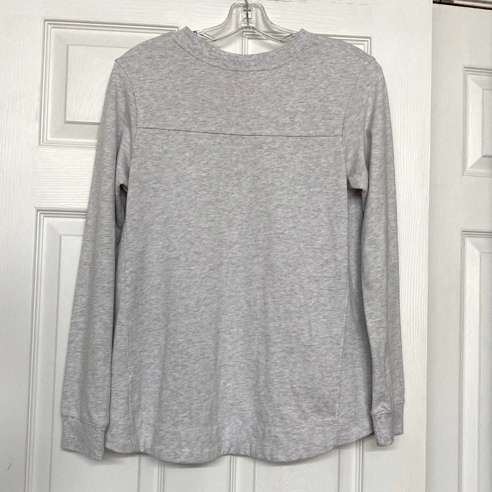 Nike Long Line High Low Long Sleeve Heavy Weight T-shirt Active Lounge Sz XS